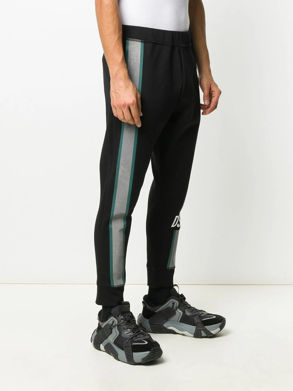 Dsquared2 Rabais Pantalon de jogging à empiècements contrastants pantalons de survêtement homme 5 Dsquared2 pantalon de jogging à empiècements contrastants