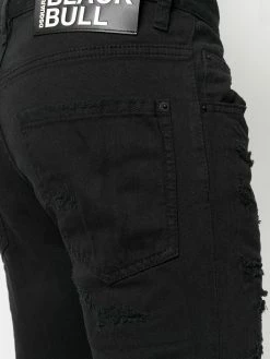 Dsquared2 jean droit à effet usé