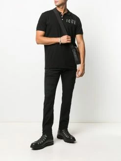 Dsquared2 jean droit à effet usé