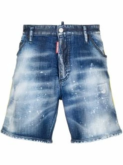 Dsquared2 short en jean à bande logo