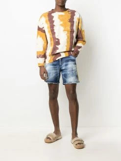 Dsquared2 short en jean à bande logo