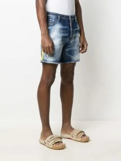 Dsquared2 short en jean à bande logo