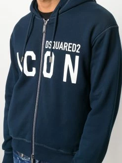 Dsquared2 hoodie zippé à logo imprimé