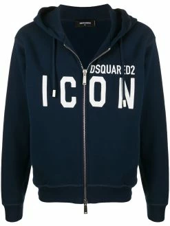 Dsquared2 hoodie zippé à logo imprimé