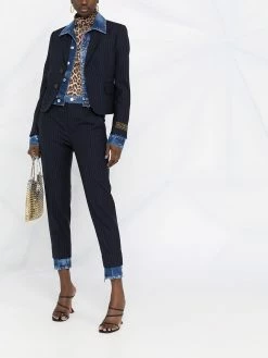 Dsquared2 blazer rayé à design superposé