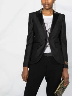Dsquared2 blazer cintrée à revers contrastants