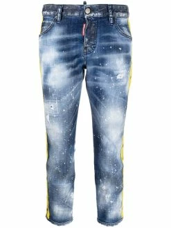 Dsquared2 jean court à bande logo