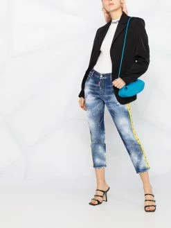 Dsquared2 jean court à bande logo