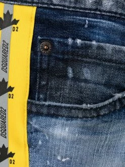 Dsquared2 jean court à bande logo