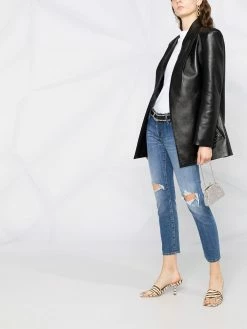 Dsquared2 Prix Discount Jean droit à effet usé jeans droits femme 13 Dsquared2 jean droit à effet usé