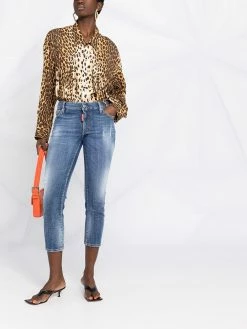 Dsquared2 jean court à effet usé