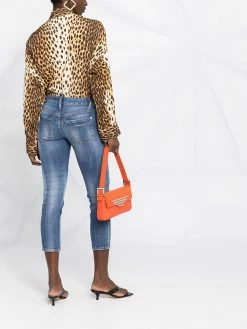 Dsquared2 jean court à effet usé