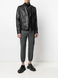 Dsquared2 veste de moto en cuir