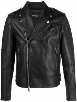Dsquared2 veste de moto en cuir
