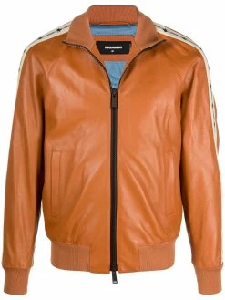 Dsquared2 veste bomber en cuir
