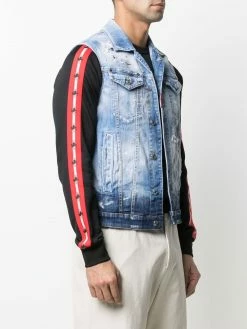 Dsquared2 gilet en jean à effet délavé