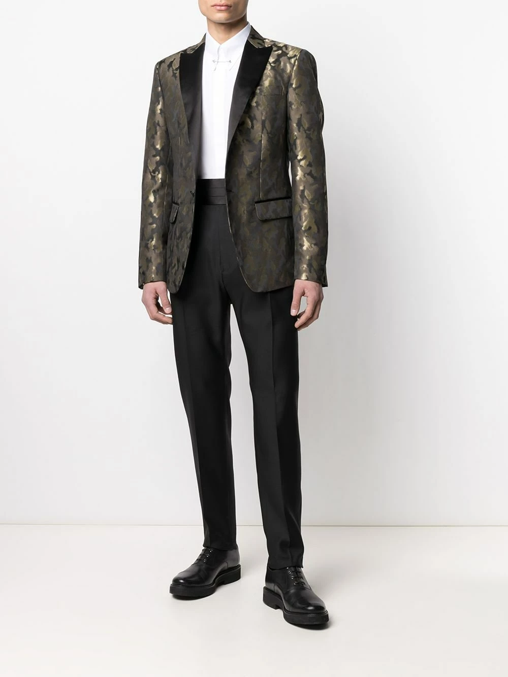 Dsquared2 Prix Bradés Pantalon de costume à détails superposés pantalons de costume homme 4 Dsquared2 pantalon de costume à détails superposés