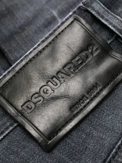 Dsquared2 jean droit à effet usé