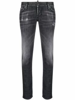 Dsquared2 jean skinny à effet usé