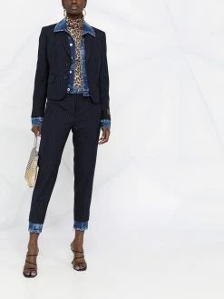 Dsquared2 pantalon court à fines rayures