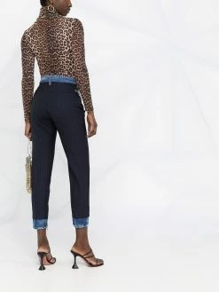 Dsquared2 pantalon court à fines rayures