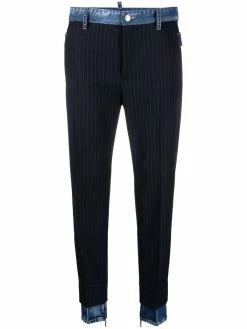 Dsquared2 pantalon court à fines rayures