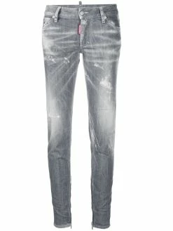 Dsquared2 jean skinny à effet usé