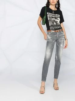 Dsquared2 jean skinny à effet usé