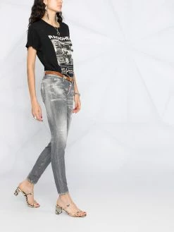 Dsquared2 jean skinny à effet usé