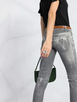 Dsquared2 jean skinny à effet usé