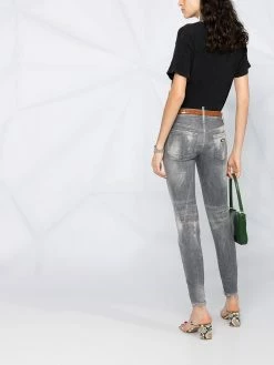 Dsquared2 jean skinny à effet usé