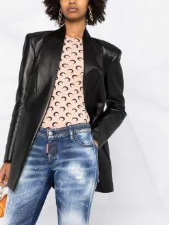 Dsquared2 jean droit à effet usé