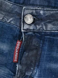 Dsquared2 jean droit à effet usé