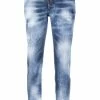 Dsquared2 jean droit à effet usé