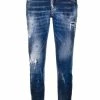 Dsquared2 jean court à effet usé