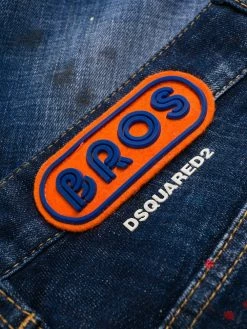 Dsquared2 jean court à effet usé