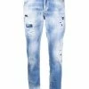 Dsquared2 Jean à effet usé Prix Légers jeans droits femme 2 Dsquared2 jean à effet usé