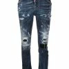 Dsquared2 jean clouté à effet usé