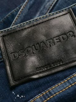 Dsquared2 jean clouté à effet usé