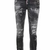 Dsquared2 jean skinny à effet usé