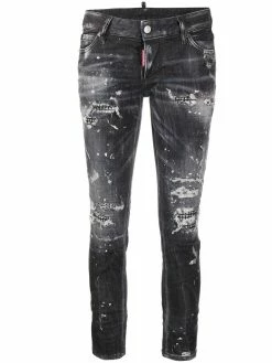 Dsquared2 jean skinny à effet usé