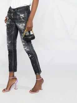 Dsquared2 jean skinny à effet usé