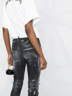Dsquared2 jean skinny à effet usé