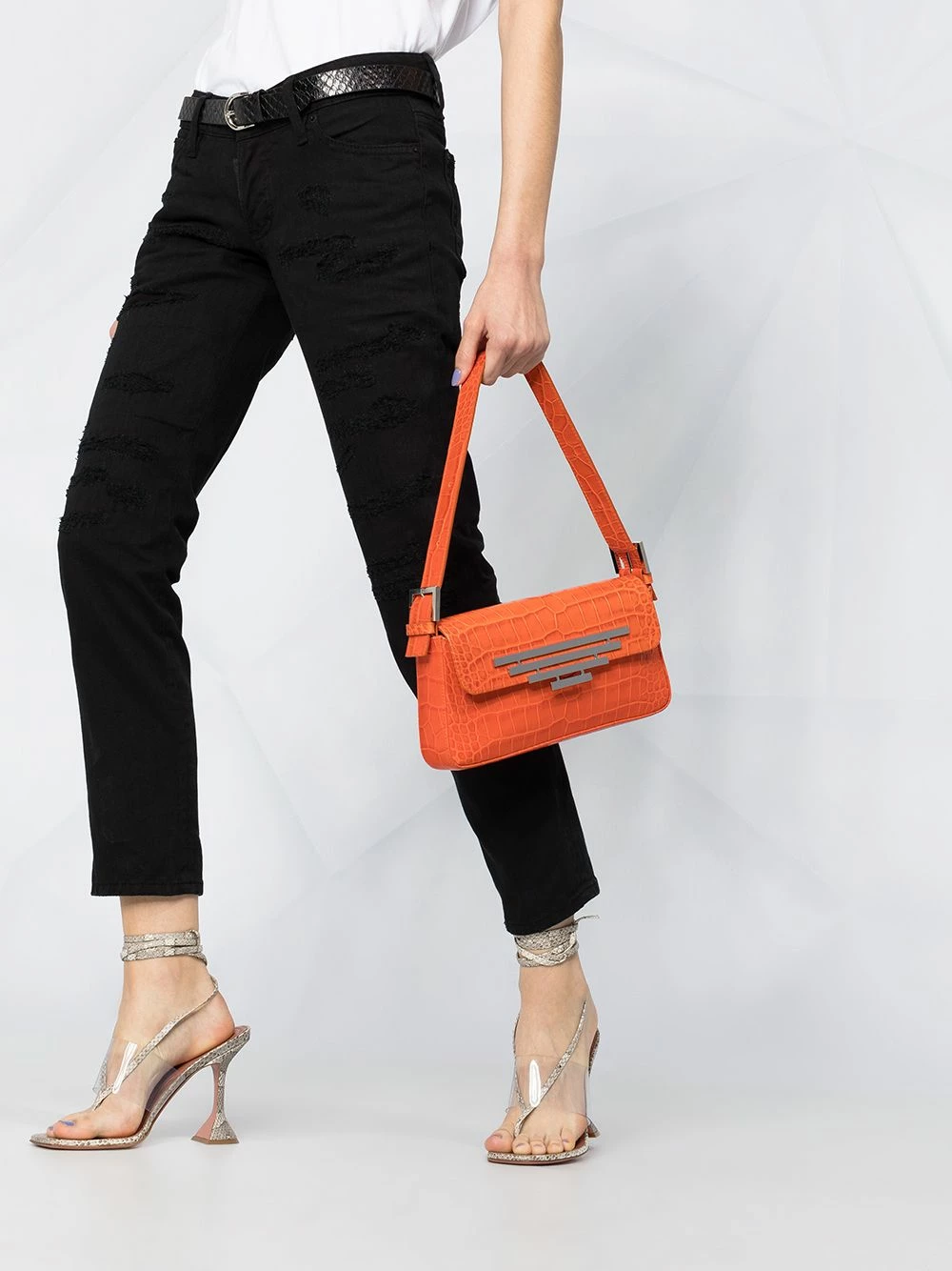 Prix Abordable Dsquared2 Jean court à taille mi haute jeans droits femme 5 Dsquared2 jean court à taille mi-haute