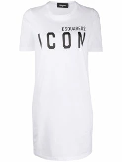 Dsquared2 robe courte à logo imprimé