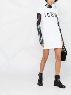 Dsquared2 robe courte à logo imprimé
