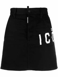 Dsquared2 jupe en jean à broderies