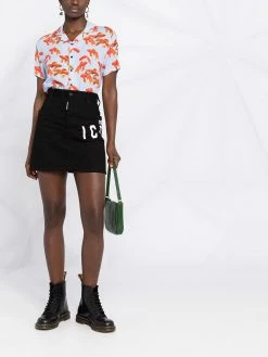 Dsquared2 jupe en jean à broderies