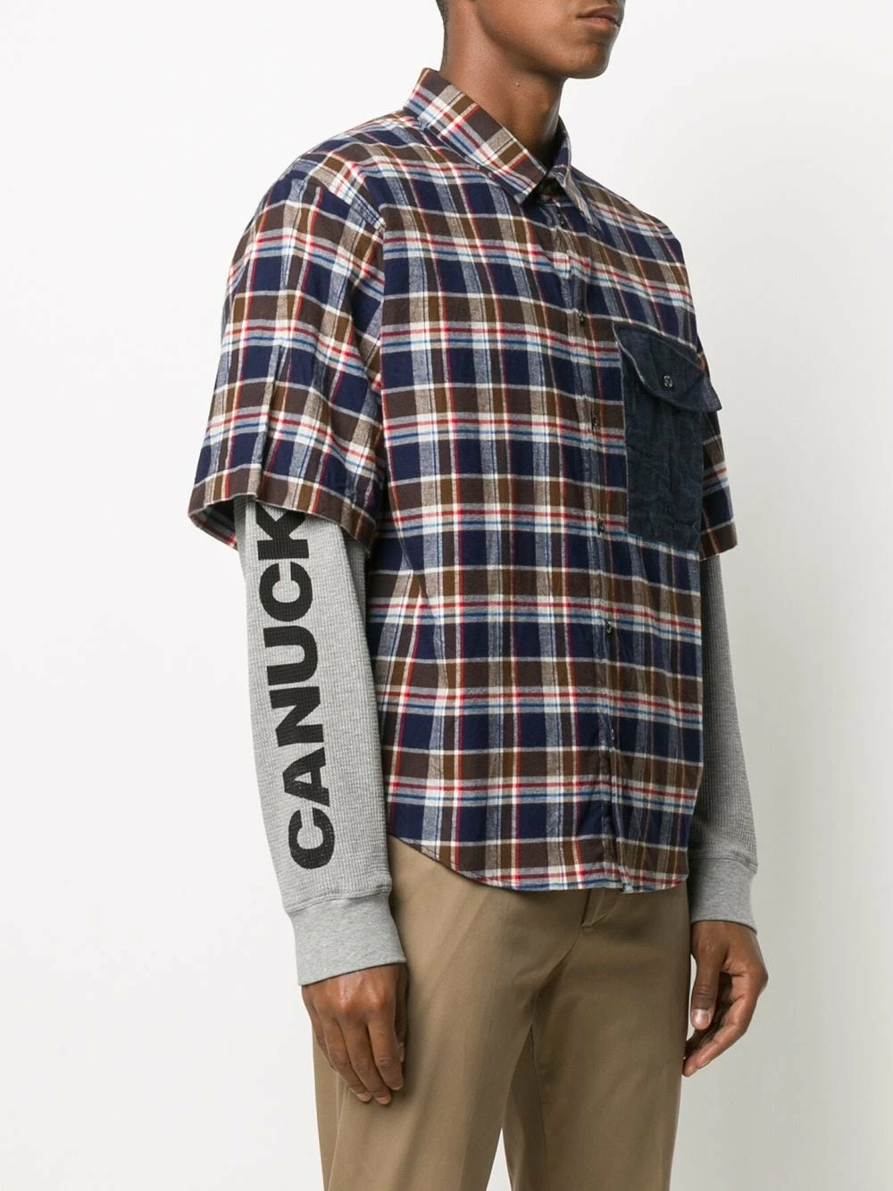 Dsquared2 Chemise à design superposé et carreaux Prix Accessible chemises homme 5 Dsquared2 chemise à design superposé et carreaux