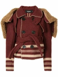 Dsquared2 manteau à cape contrastante